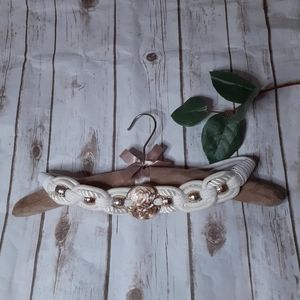 Vintage Grecian ivory braided rope belt w/ gold medallion & beaded accents